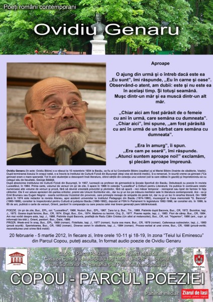 Copou Parcul Poezie – Ovidiu Genaru