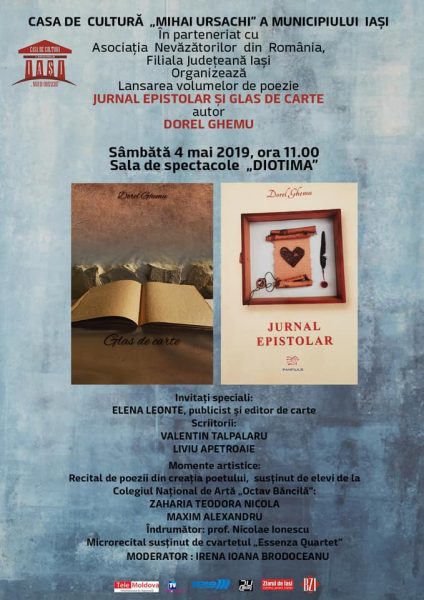 Jurnal Epistolar si Glas de carte – Dubla lansare de carte